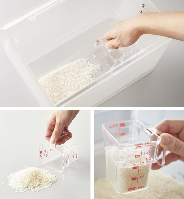 米計量カップ 段々計量カップ プレート Plate 1合計量 無洗米対応