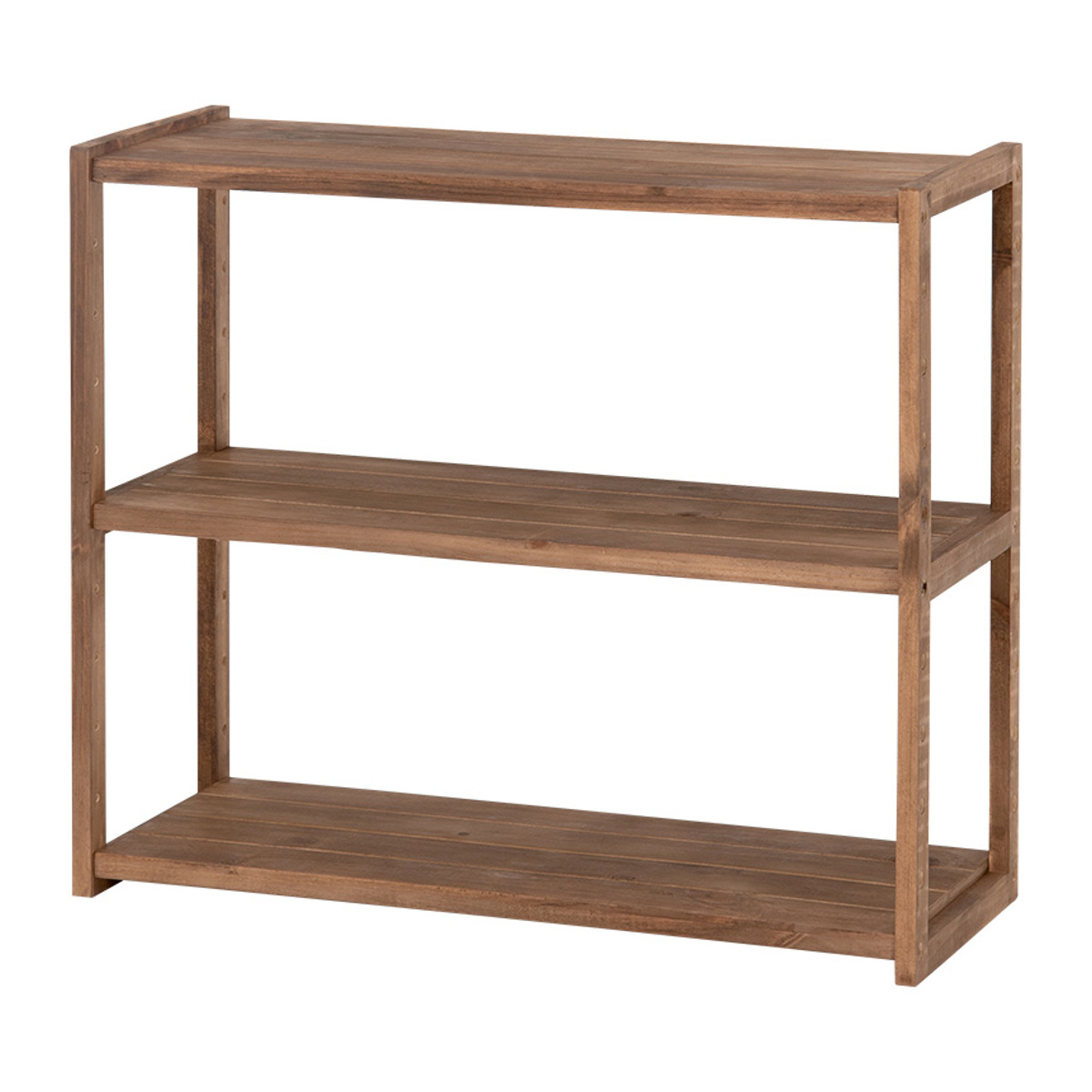 HAGiHARA（萩原） オープンラック 3段 木製 ディスプレイラック ウッド