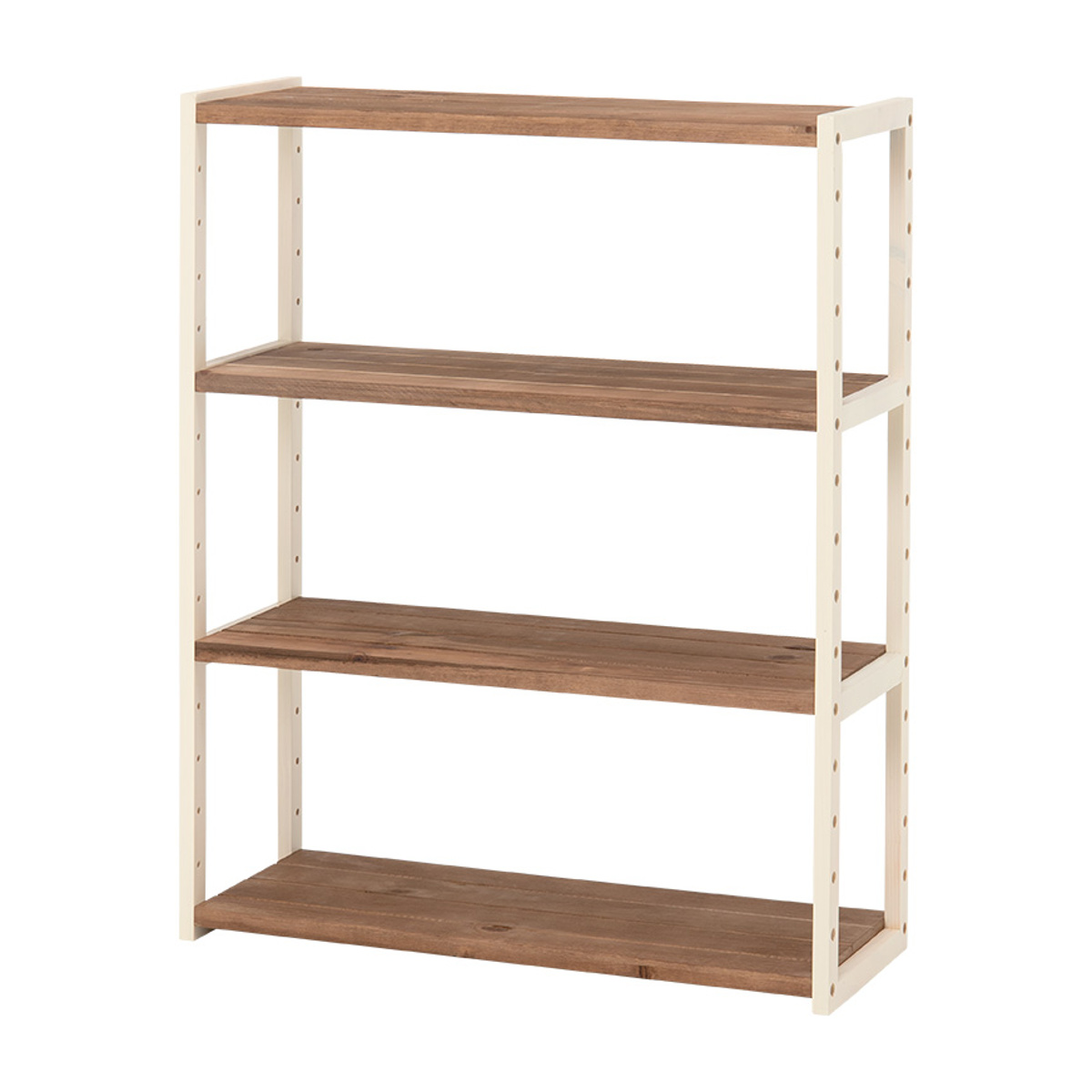 HAGiHARA（萩原） オープンラック 4段 木製 ディスプレイラック ウッド