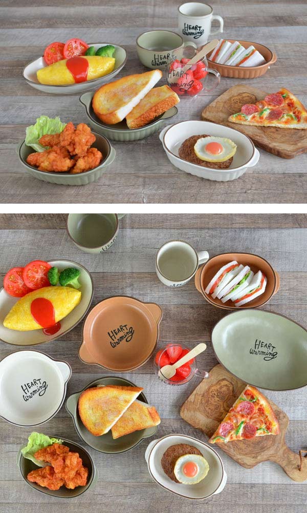 グラタン皿 ラウンド 17cm 洋食器 ハートウォーミング 磁器製 （ 日本