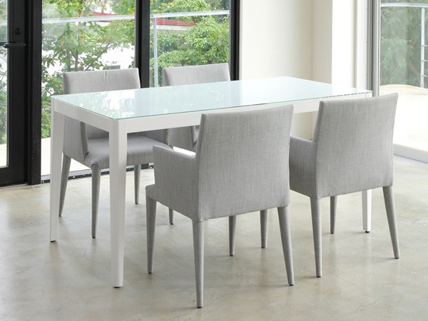 テーブル ダイニングテーブル 幅150cm WiTH （ ガラス天板 机 食卓