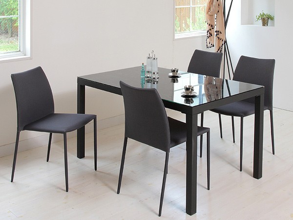 テーブル　ダイニングテーブル　ガラス天板　幅135cm　ARGANO （ ガラス天板 机 食卓 ）