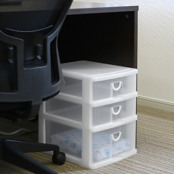 サンコープラスチック レターケース 幅30.5×奥行36×高さ40.2cm A4 3段