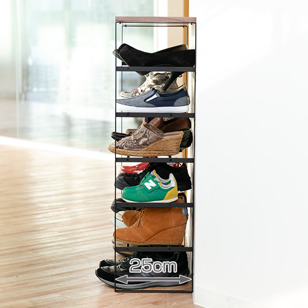 tower 山崎実業 天板付きシューズラック タワー 6段 （ 4903208033695