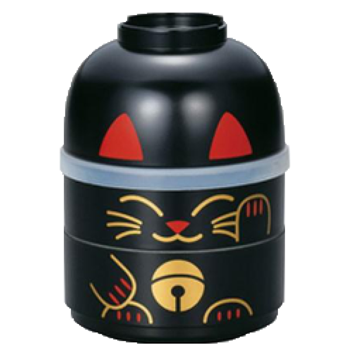 お弁当箱 2段 HAKOYA ねこしぐさ こけし二段弁当 お椀付き 440ml 日本