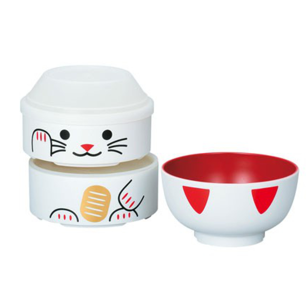 お弁当箱 2段 HAKOYA ねこしぐさ こけし二段弁当 お椀付き 440ml 日本