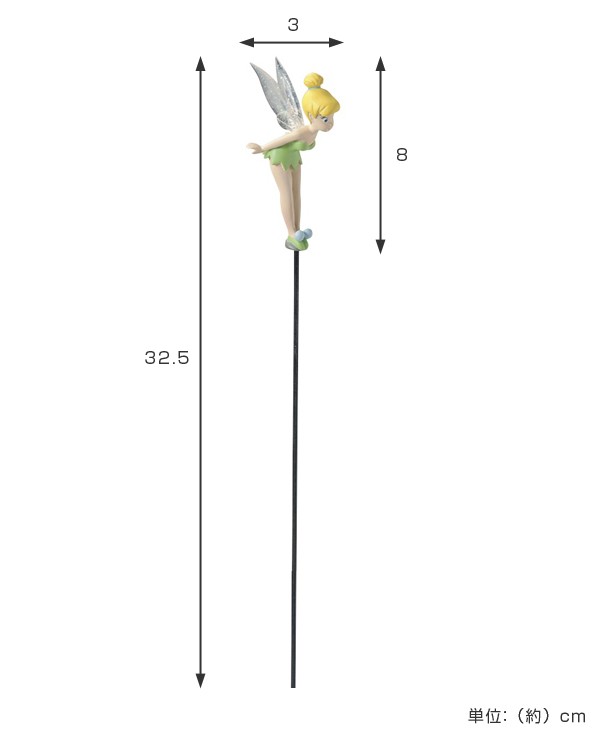 フラワーピック　ティンカーベル （ ガーデンピック ガーデンマスコット ディズニー ガーデン エクステリア 園芸 飾り セトクラフト ）