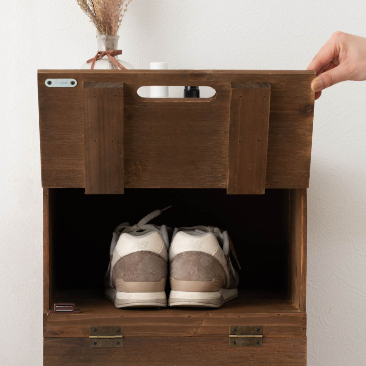 東谷 シューズラック 4段 木製 幅34.5cm （ シューズケース シューズ