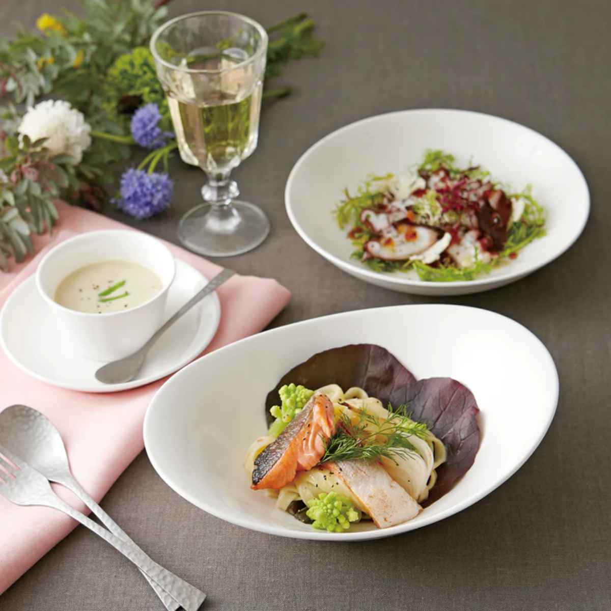 プレート 25cm オーバル 軽量強化磁器 fortemore フォルテモア （ 食洗