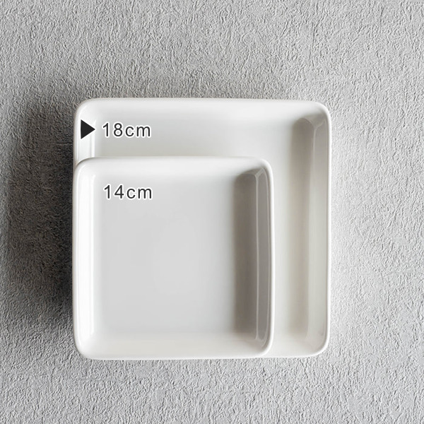 プレート スクエア 18cm 洋食器 軽量強化磁器 フォルテモア 5枚セット