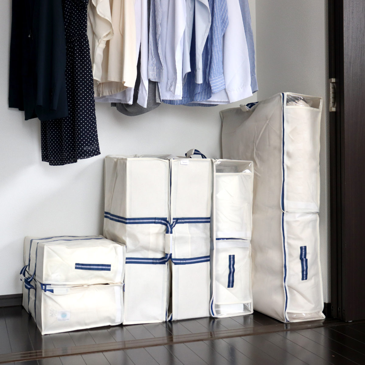 東和産業 収納袋 M 3way 幅70×奥行50×高さ18cm 空間の匠 衣類 衣類収納