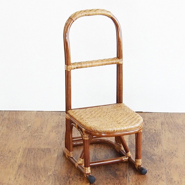 ラタンスツール 円形 籐家具 高さ41cm : インテリアパレットヤフー店