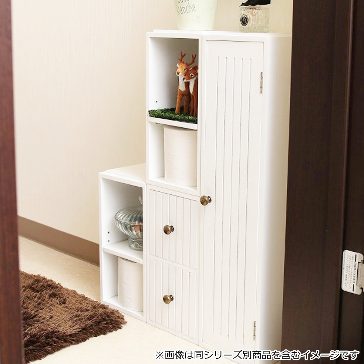 OSMAC トイレ収納 スタッキングdeトイレ収納引出し2段 （ トイレ用品 