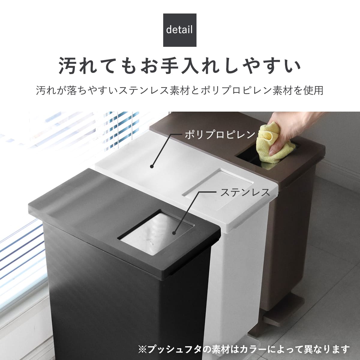TONBO（新輝合成） ゴミ箱 20L ユニード プッシュ＆ペダル （ 20