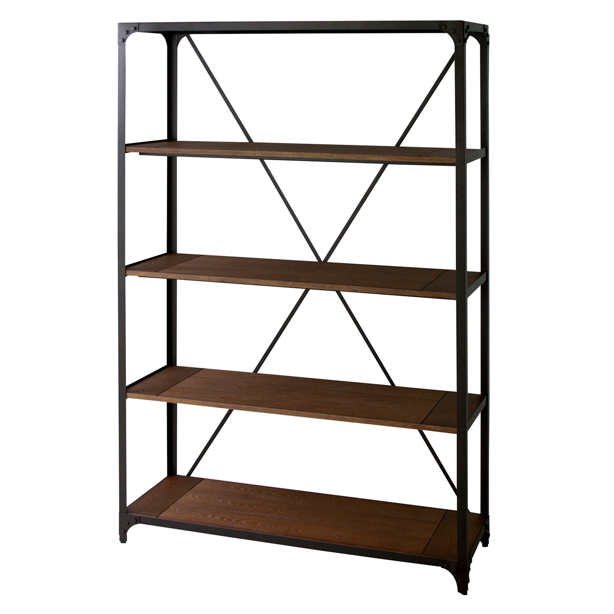 東谷 オープンラック 幅121cm 4段 スチールフレーム ヴィンテージ