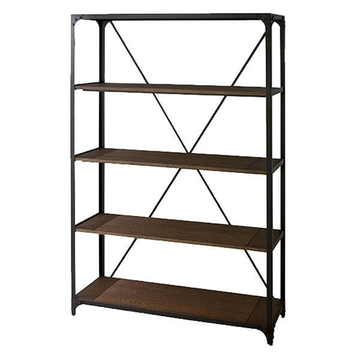 東谷 オープンラック 幅121cm 4段 スチールフレーム ヴィンテージ