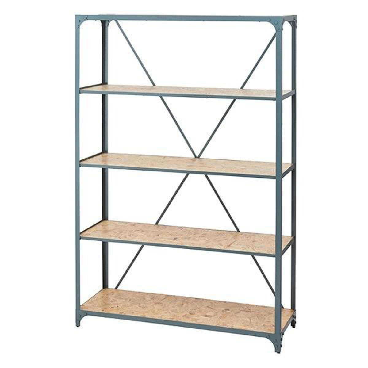 東谷 オープンラック 幅121cm 4段 スチールフレーム ヴィンテージ