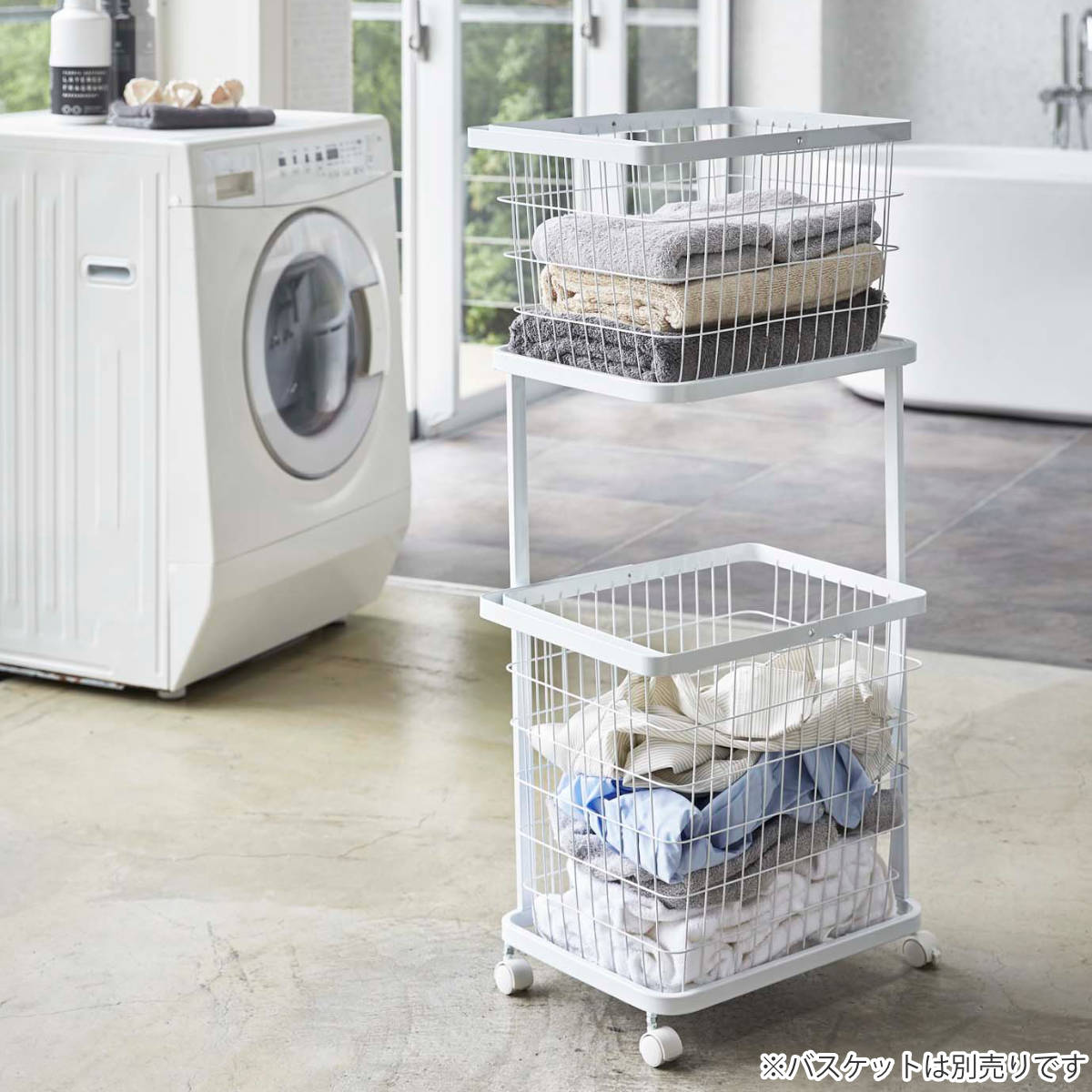 tower 山崎実業 ランドリーワゴン タワー 2段 （ 4903208033497 タワー