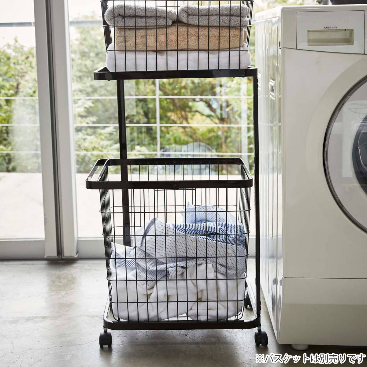 tower 特典付き 山崎実業 ランドリーワゴン タワー 2段