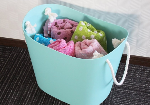 八幡化成 収納バスケット M 幅40×奥行27×高さ30cm プラスチック製