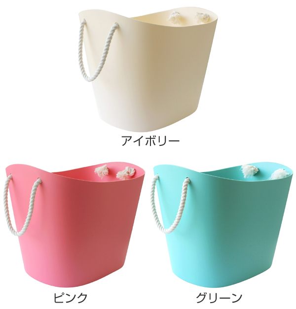 八幡化成 収納バスケット L 幅45×奥行34×高さ37cm プラスチック製