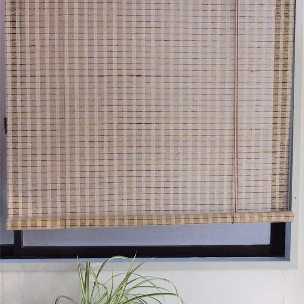 DAIKO 麻ロールスクリーン 88cm×135cm ベージュ色 6本セット ロールスクリーン 麻スクリーン 88×135cm （ ロールカーテン すだれ 簾