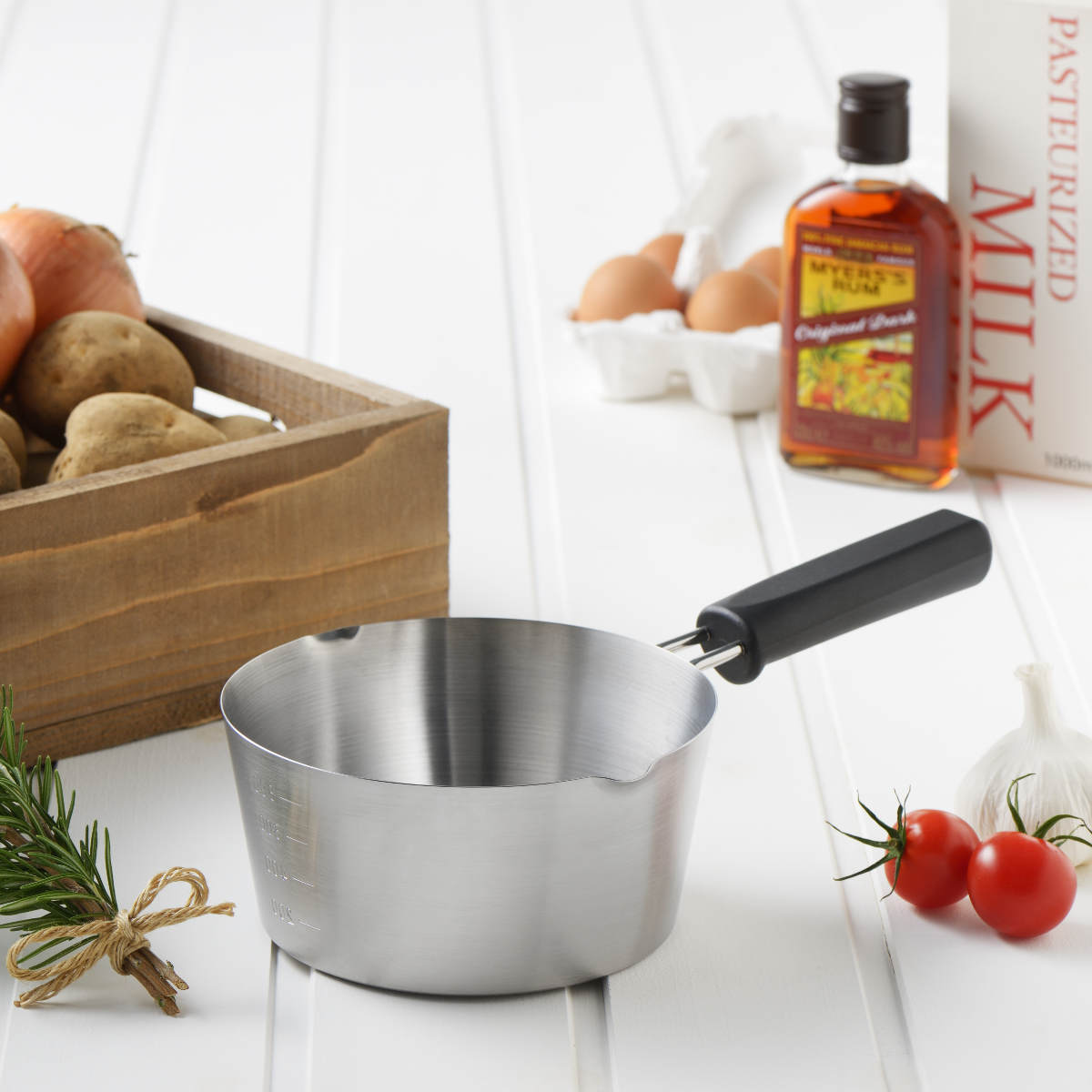 ヨシカワ ミルクパン 15cm IH対応 ステンレス製 シーズ・クッキング