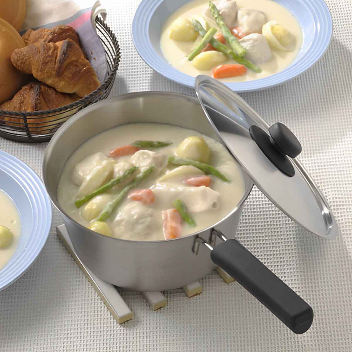 ヨシカワ 片手鍋 18cm IH対応 ステンレス製 シーズ・クッキング 日本製