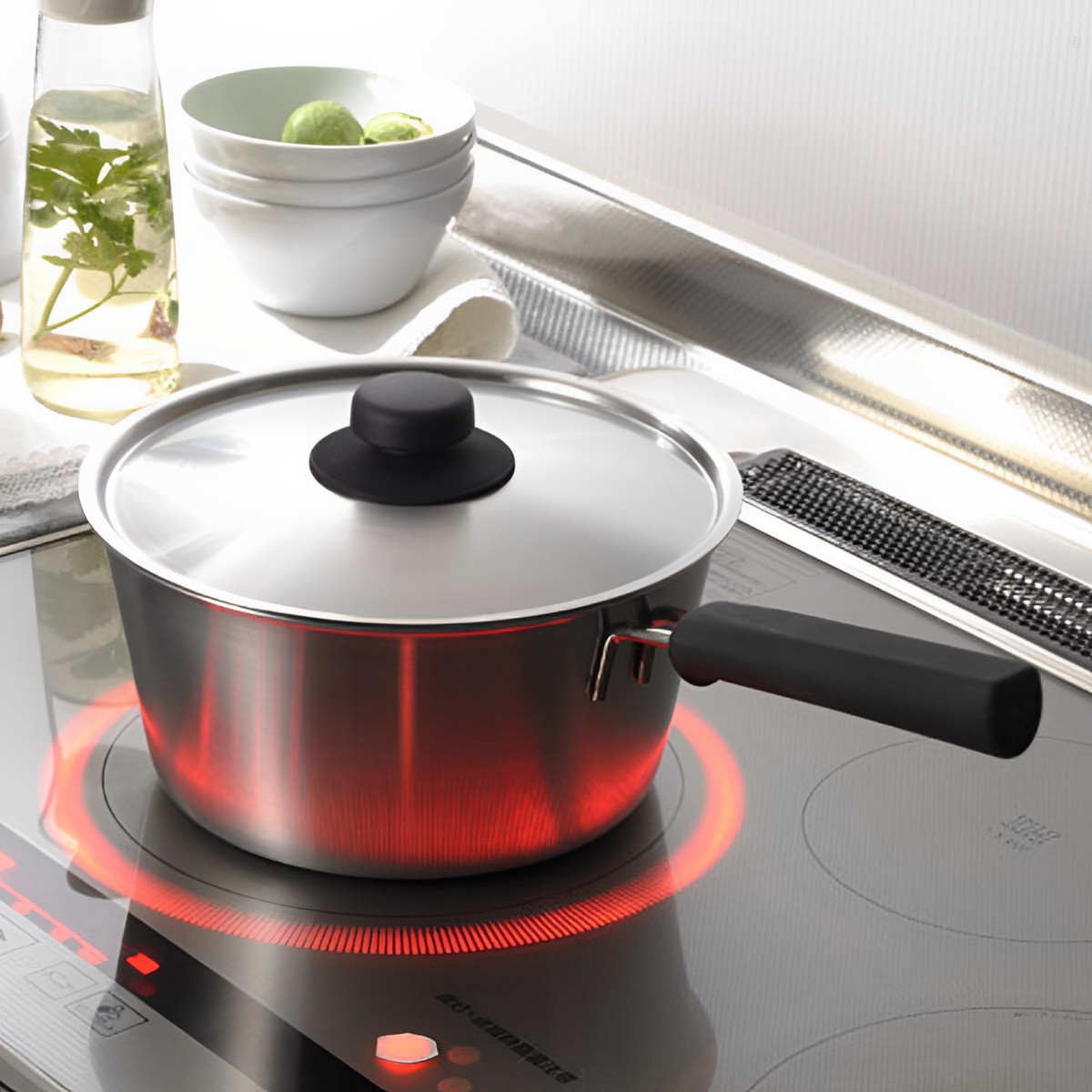 ヨシカワ 片手鍋 18cm IH対応 ステンレス製 シーズ・クッキング 日本製