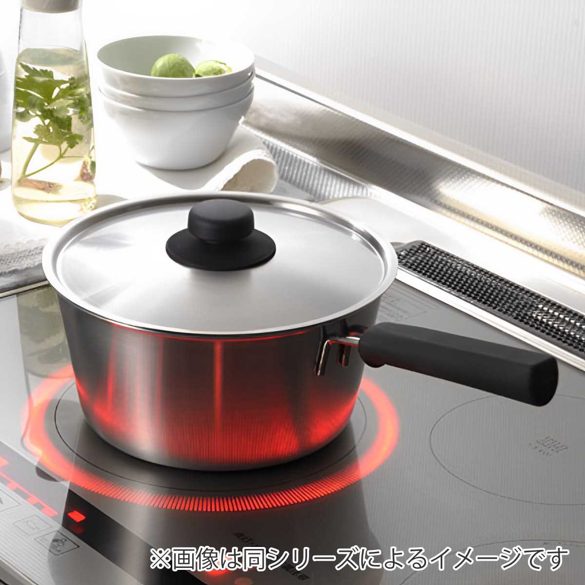 【新品未使用】ヨシカワ 日本製 シーズ・クッキング 深型両手鍋 片手鍋 セット ヨシカワ 両手鍋 22cm 深型 IH対応 ステンレス製 シーズ・クッキング