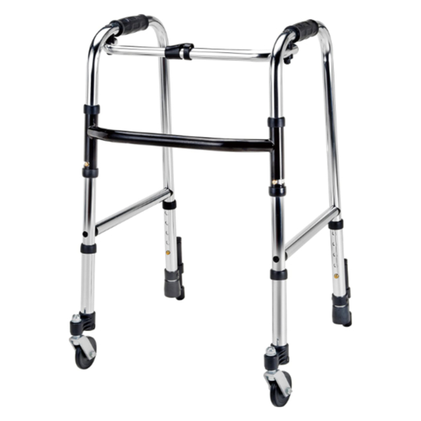 マキテック アルミ製歩行器 ミニタイプ 固定型 前輪自在キャスター付