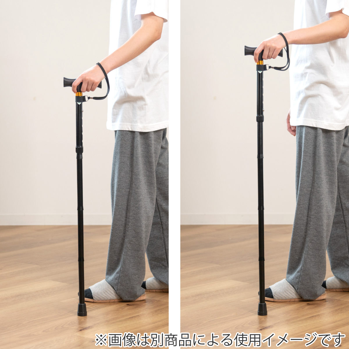 マキテック 杖 伸縮式 カーボン ステッキ 1点杖 （ つえ カーボン製