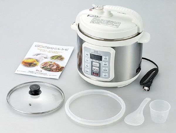 [再値下！]家庭用マイコン電気圧力鍋4.0L D＆S 家庭用マイコン電気圧力鍋 4.0L レシピブック付き STL-EC50