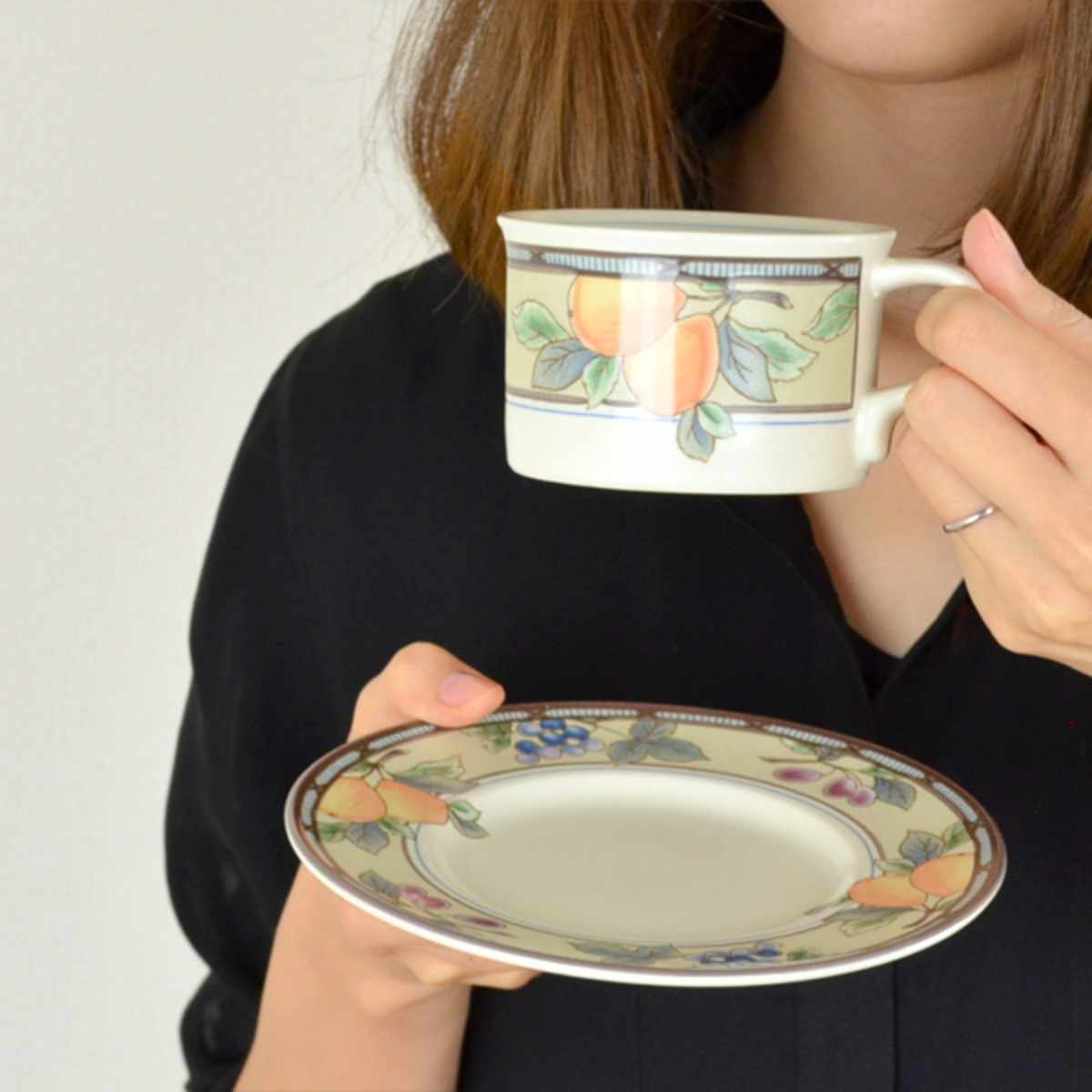 カップ＆ソーサー 270ml 洋食器 ガーデンハーベスト 硬質陶器