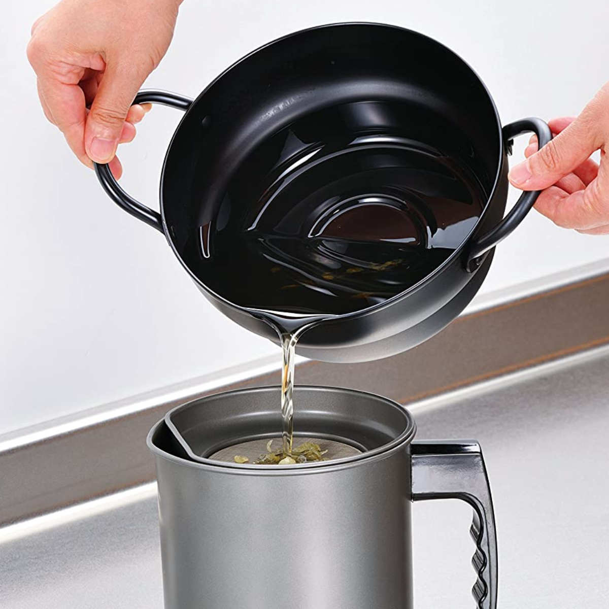 和平フレイズ 天ぷら鍋 18cm IH対応 木柄フライヤー付き 両手 彩食庵