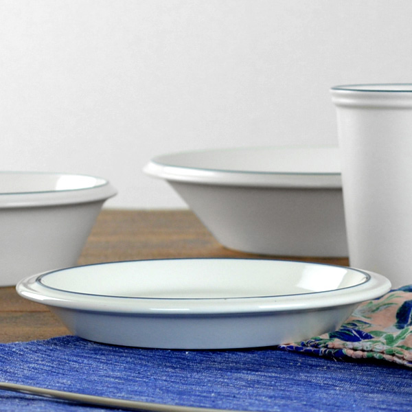 プレート 16cm コンコード ブルーライン 洋食器 陶器 同色5枚セット