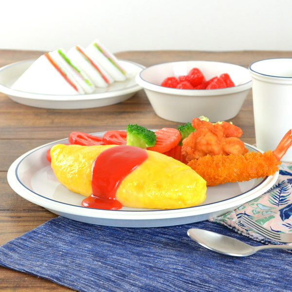 プレート 27cm コンコード ブルーライン 洋食器 陶器 （ 食器 皿 大皿