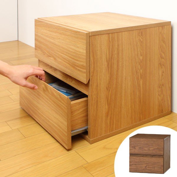 □在庫限り・入荷なし□ 収納キャビネット チェスト 2段 DICE 幅39cm