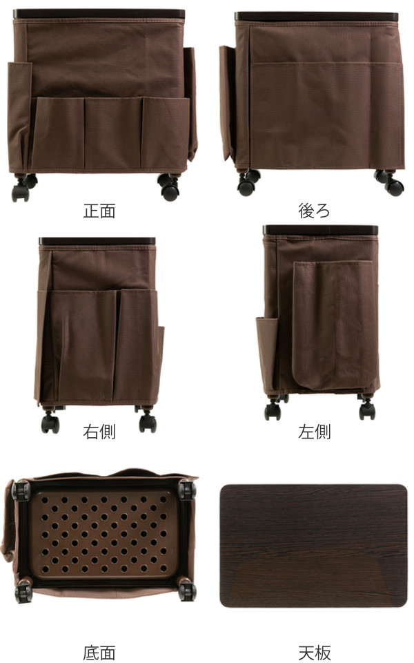 サイドテーブル 高さ37.7cm 収納付き 天...の詳細画像2