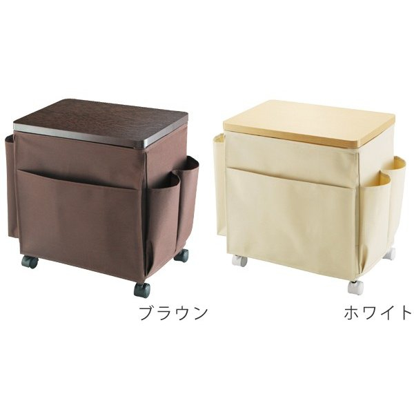 サイドテーブル 高さ37.7cm 収納付き 天...の詳細画像3
