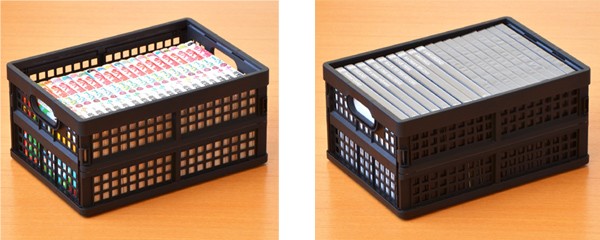 収納ボックス 幅22×奥行30×高さ15cm 同色4個セット 折りたたみ