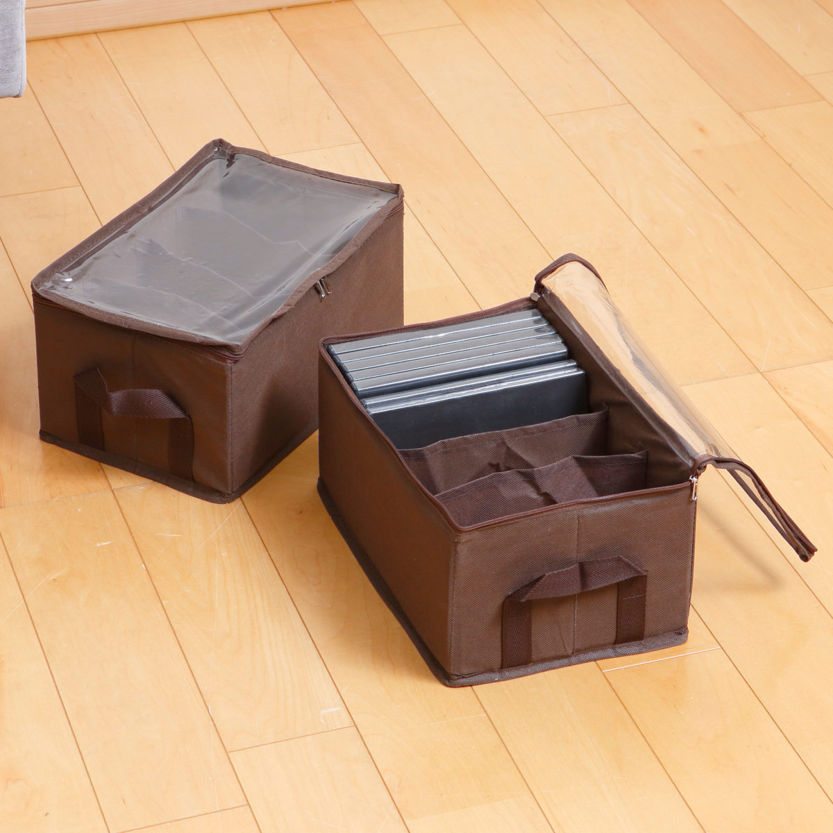 東洋ケース（TOYOCASE） 収納ボックス DVDサイズ 幅30×奥行20×高さ15cm