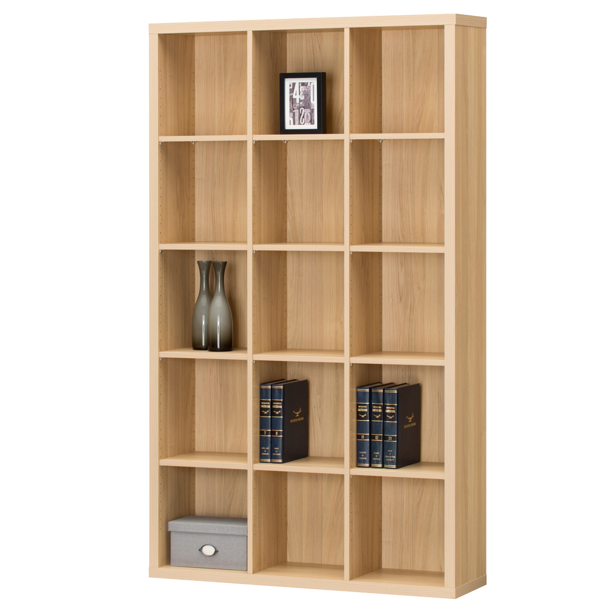 本棚 幅110cm 5段 フリーラック 3列 セパルテック （ ラック 収納棚