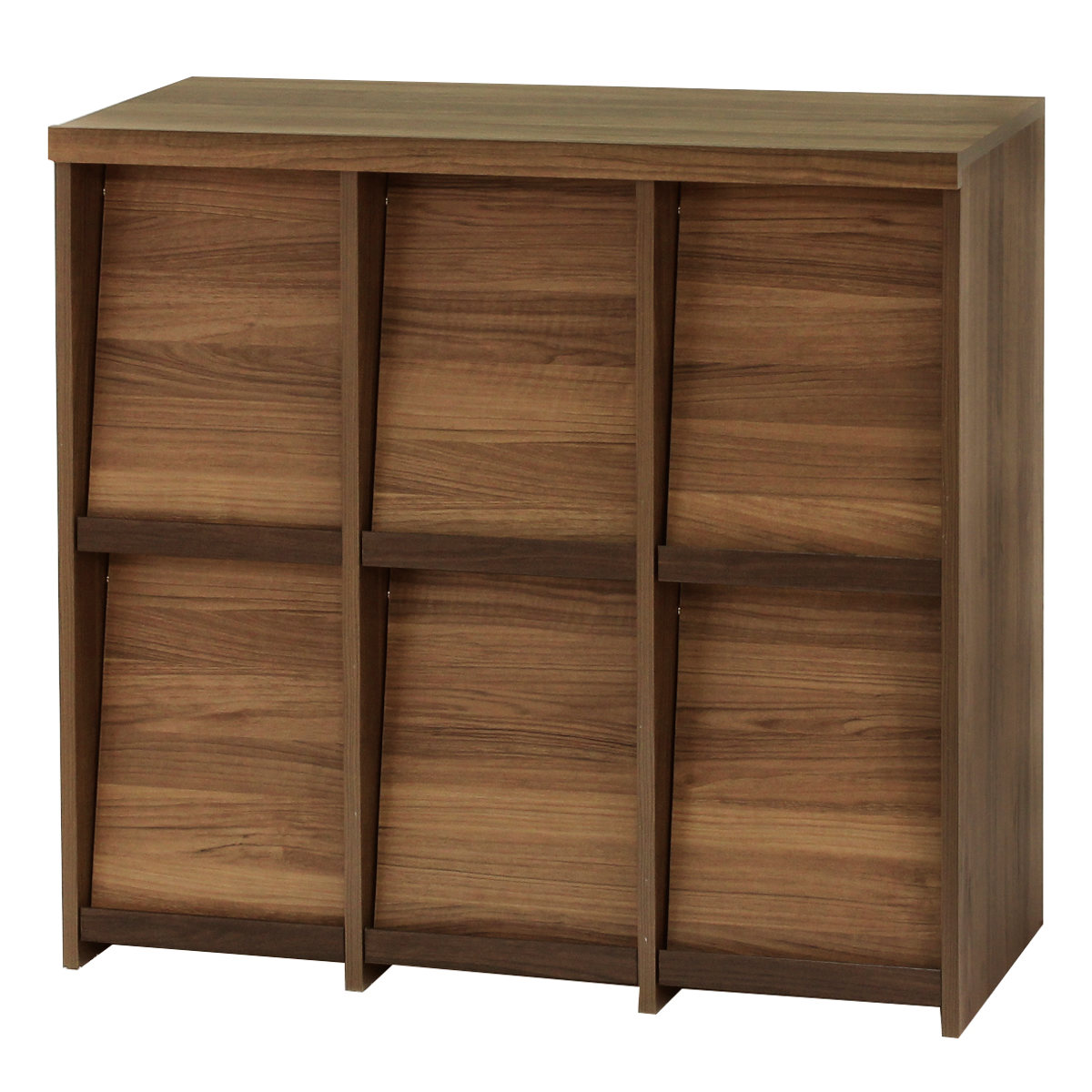 ディスプレイラック 幅94.7cm 2段 本棚 フラップ扉 セパルテック