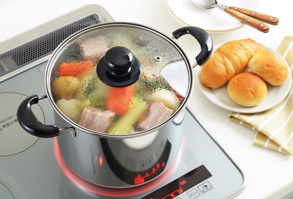 パスタ鍋 クックルック パスタポット22cm ガラス蓋付き ステンレス製