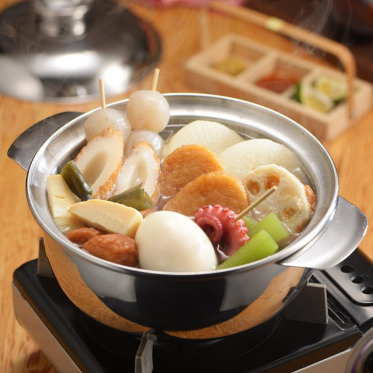 ヨシカワ 卓上鍋 17cm IH対応 もみじ 土鍋風ステンレス鍋 日本製 両手