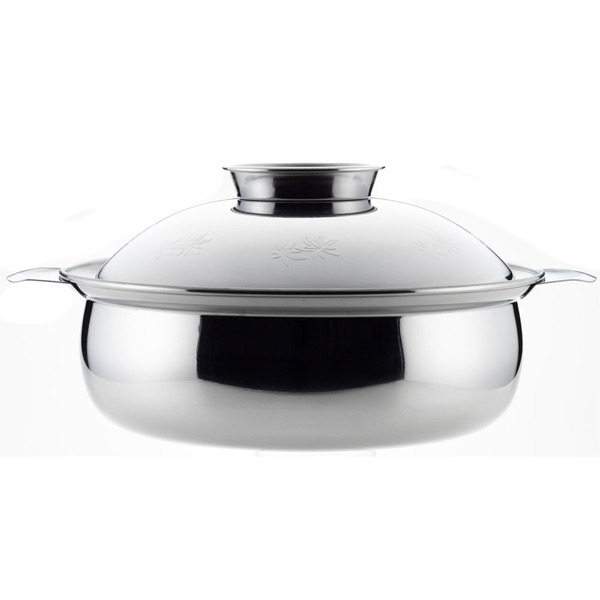 ヨシカワ 卓上鍋 27cm IH対応 もみじ 土鍋風ステンレス鍋 日本製 両手