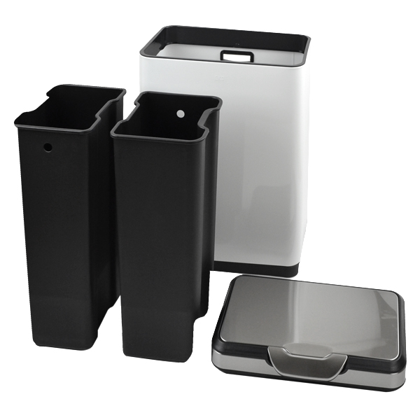 EKO ゴミ箱 20L+20L タッチプロビン ホワイト （ イーケーオー 40l 40