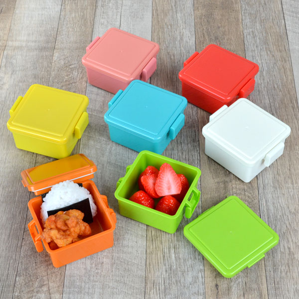 弁当箱 1段 220ml 保冷剤一体型 GEL-COOL スクエア ライトカラー S