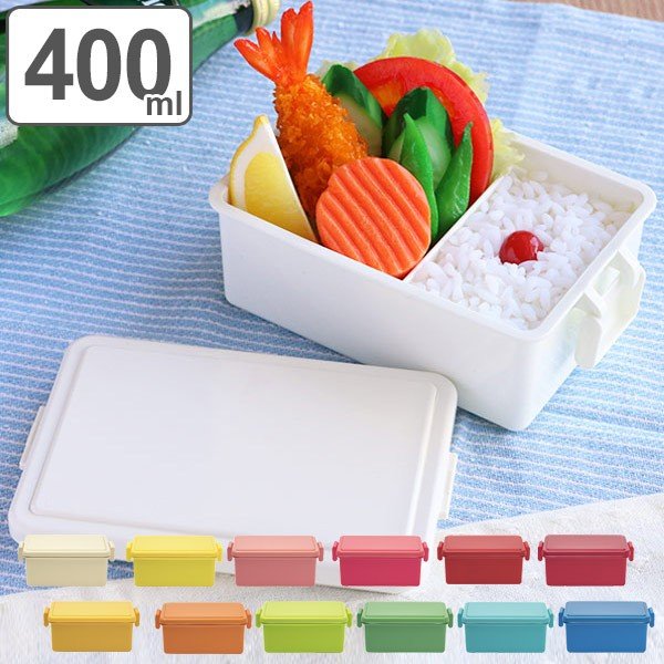 弁当箱 1段 400ml 保冷剤一体型 GEL-COOL スクエア ライトカラー L